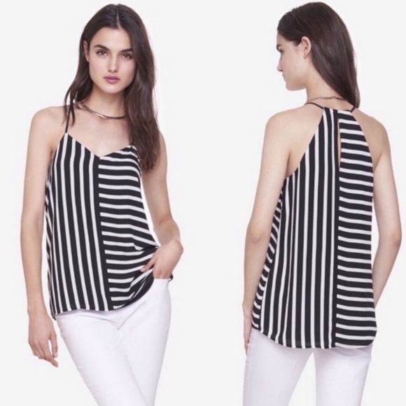NWT Express Barcelona Cami Reversible Striped Tank - Picture 1 of 2